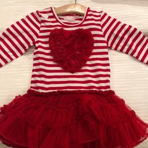 Red heart dress - by one posh kid